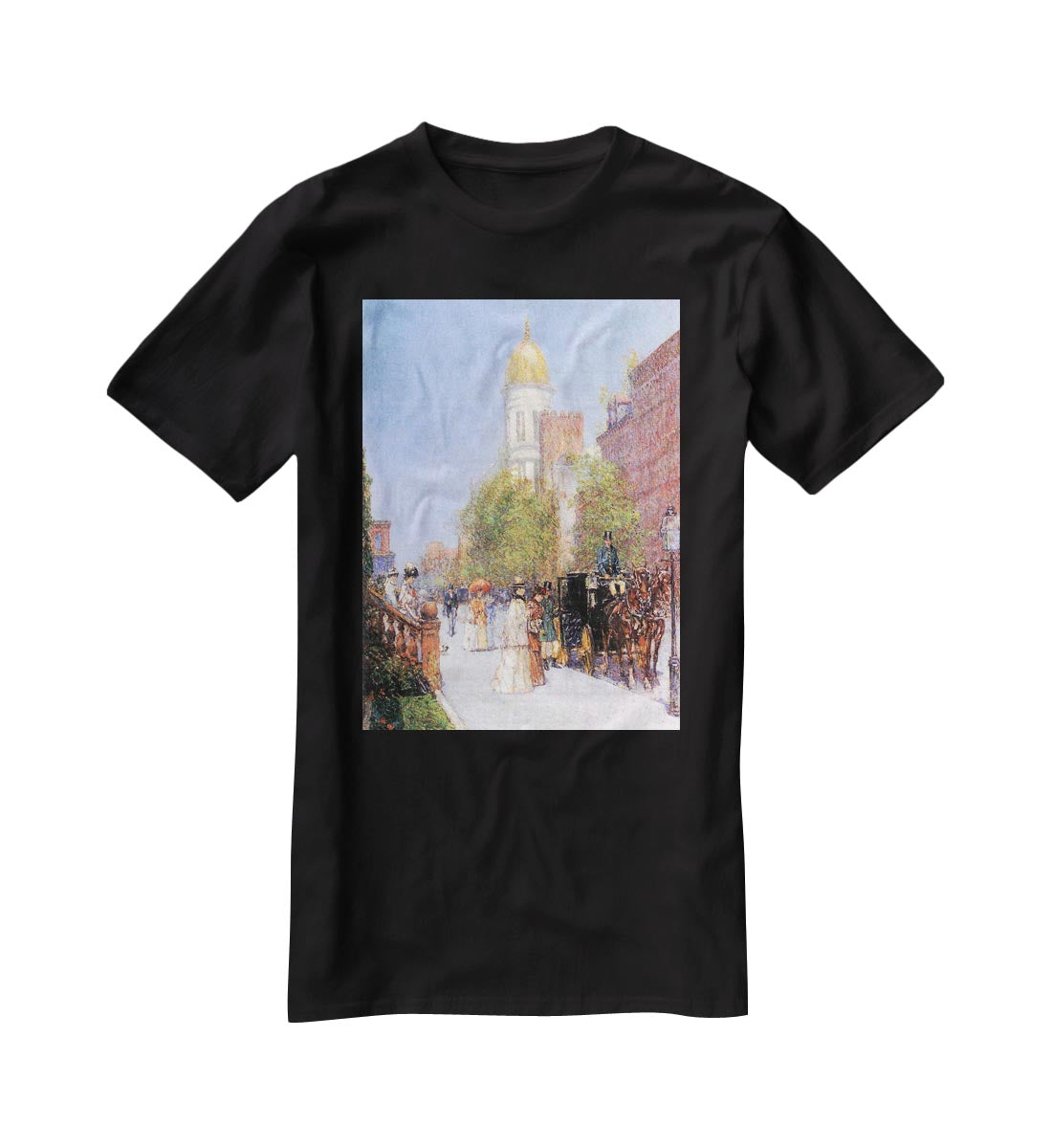 One spring morning by Hassam T-Shirt - Canvas Art Rocks - 1