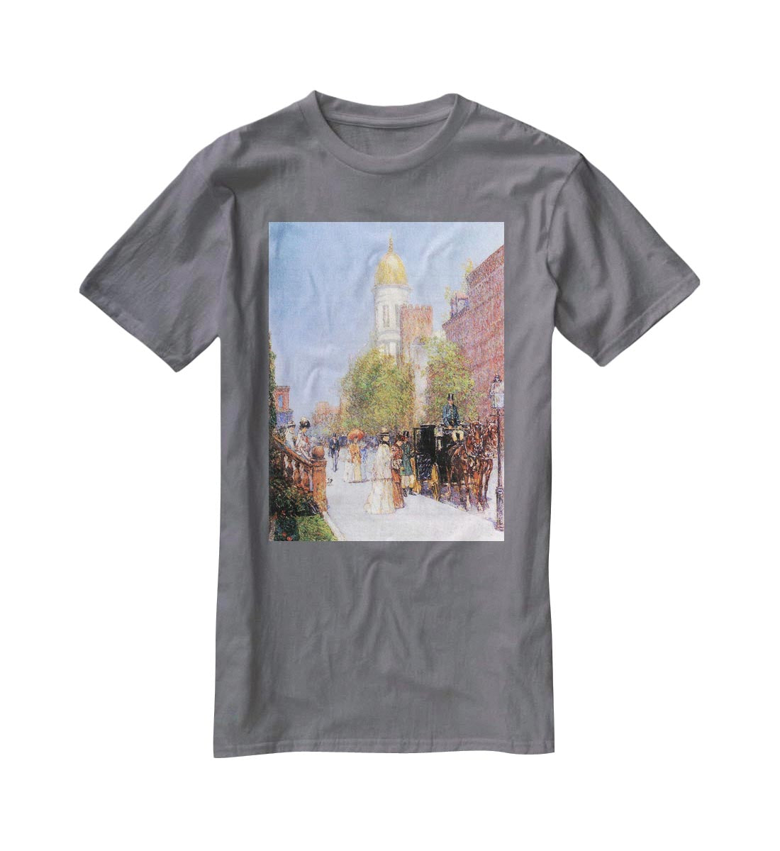 One spring morning by Hassam T-Shirt - Canvas Art Rocks - 3