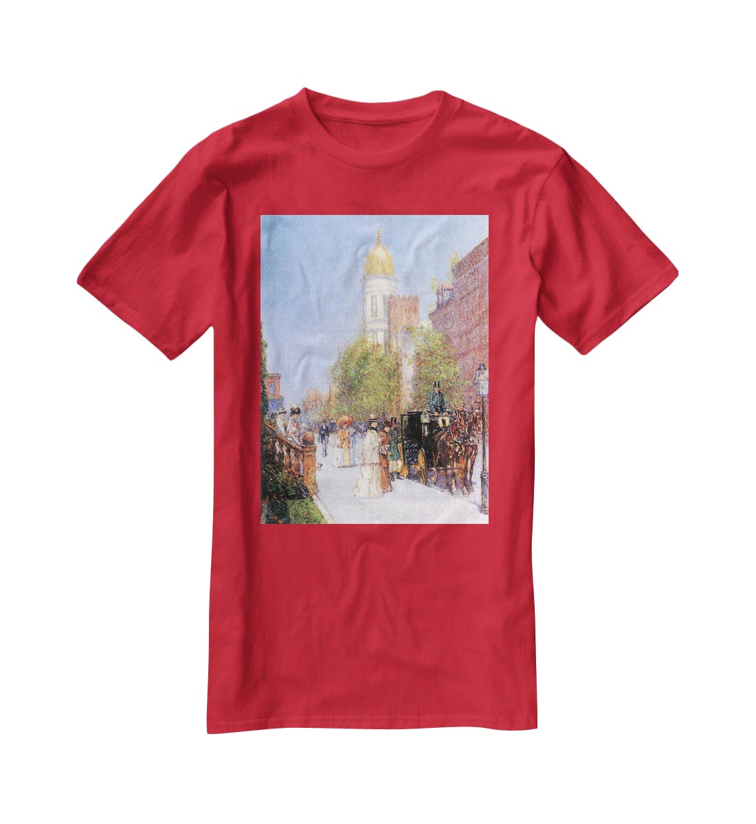 One spring morning by Hassam T-Shirt - Canvas Art Rocks - 4