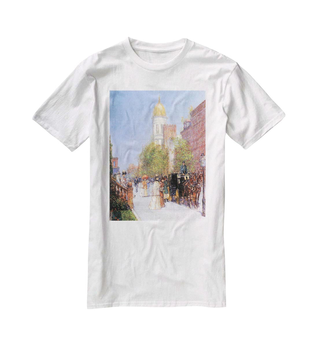 One spring morning by Hassam T-Shirt - Canvas Art Rocks - 5