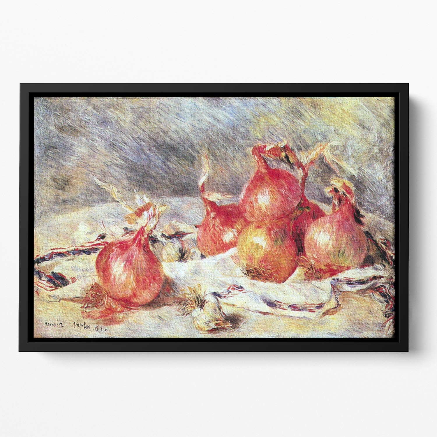Onions by Renoir Floating Framed Canvas