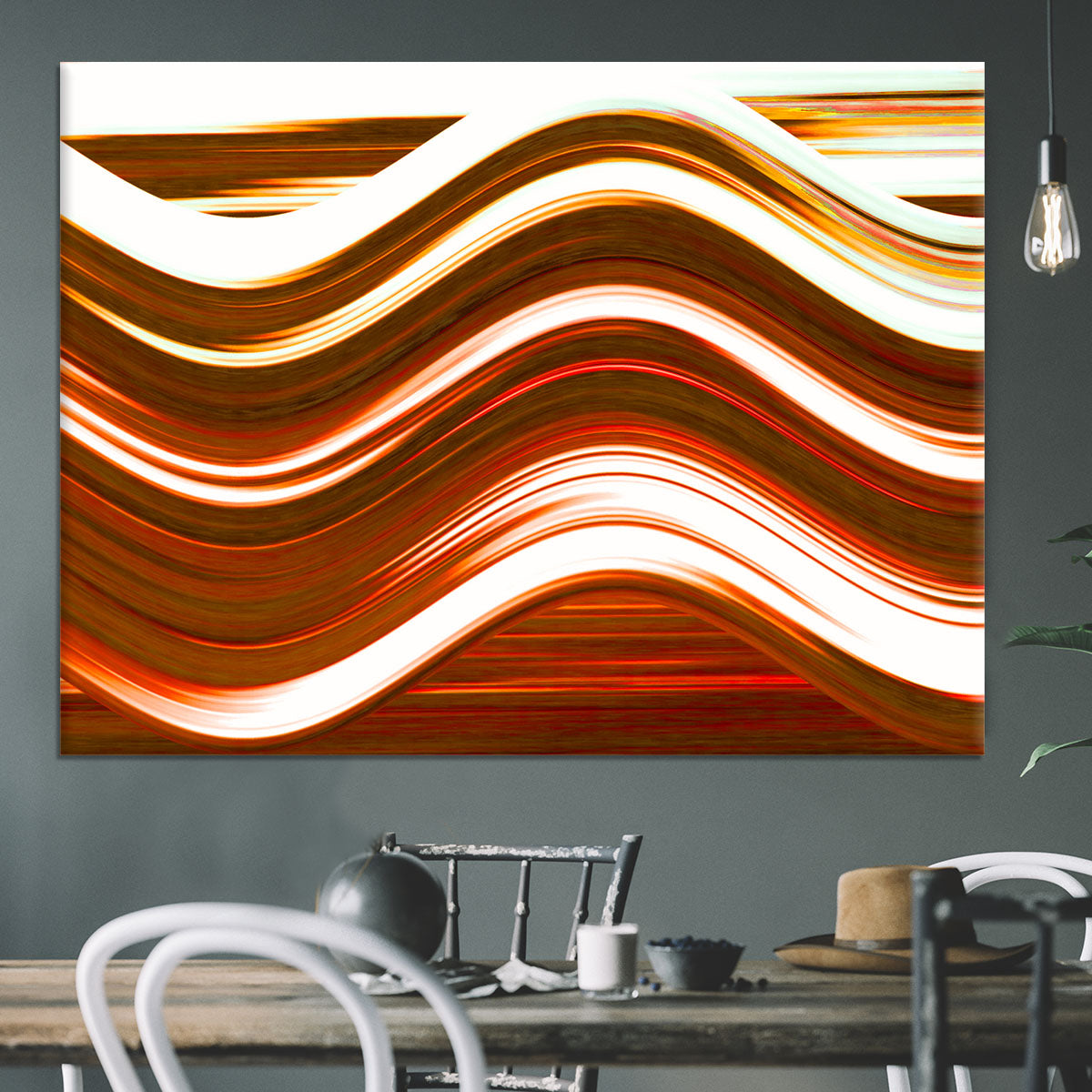 Orange Wave Canvas Print or Poster - Canvas Art Rocks - 3
