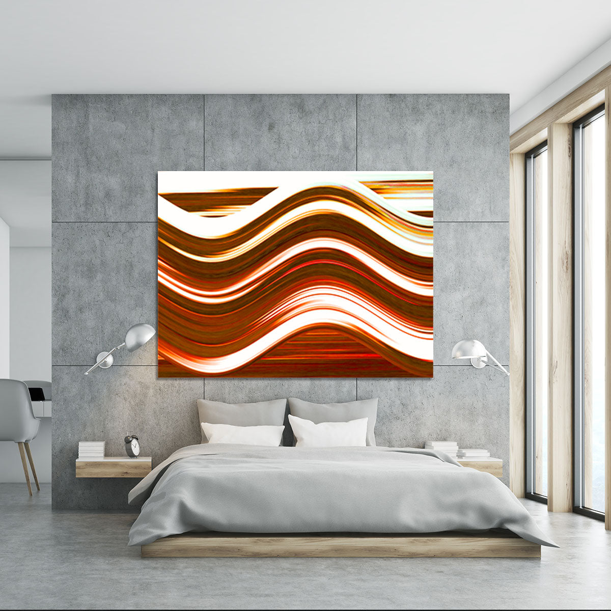 Orange Wave Canvas Print or Poster - Canvas Art Rocks - 5