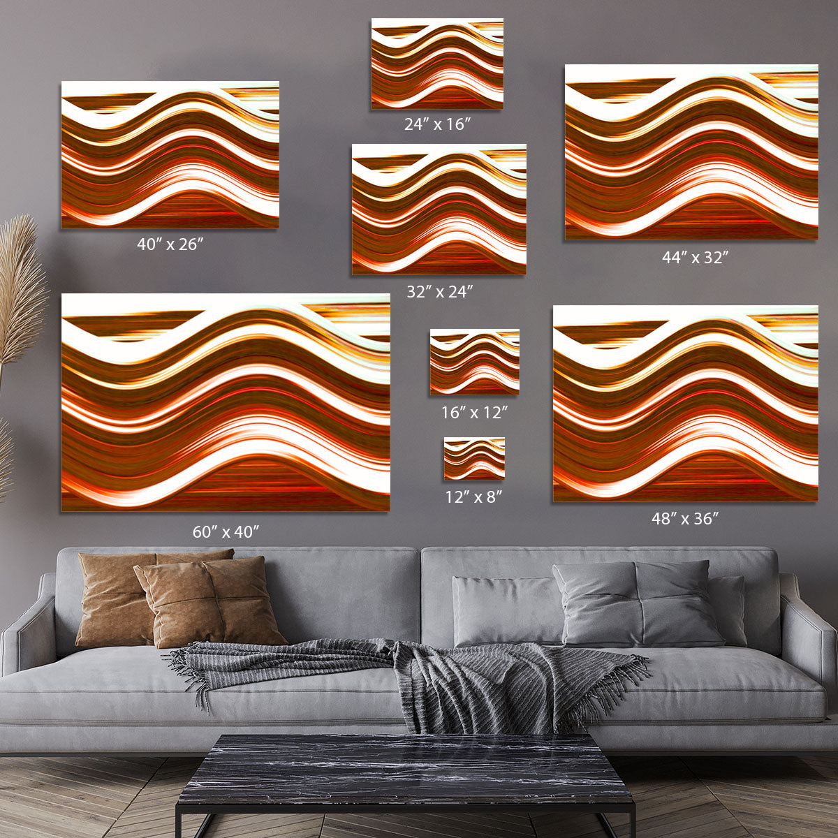 Orange Wave Canvas Print or Poster - Canvas Art Rocks - 7