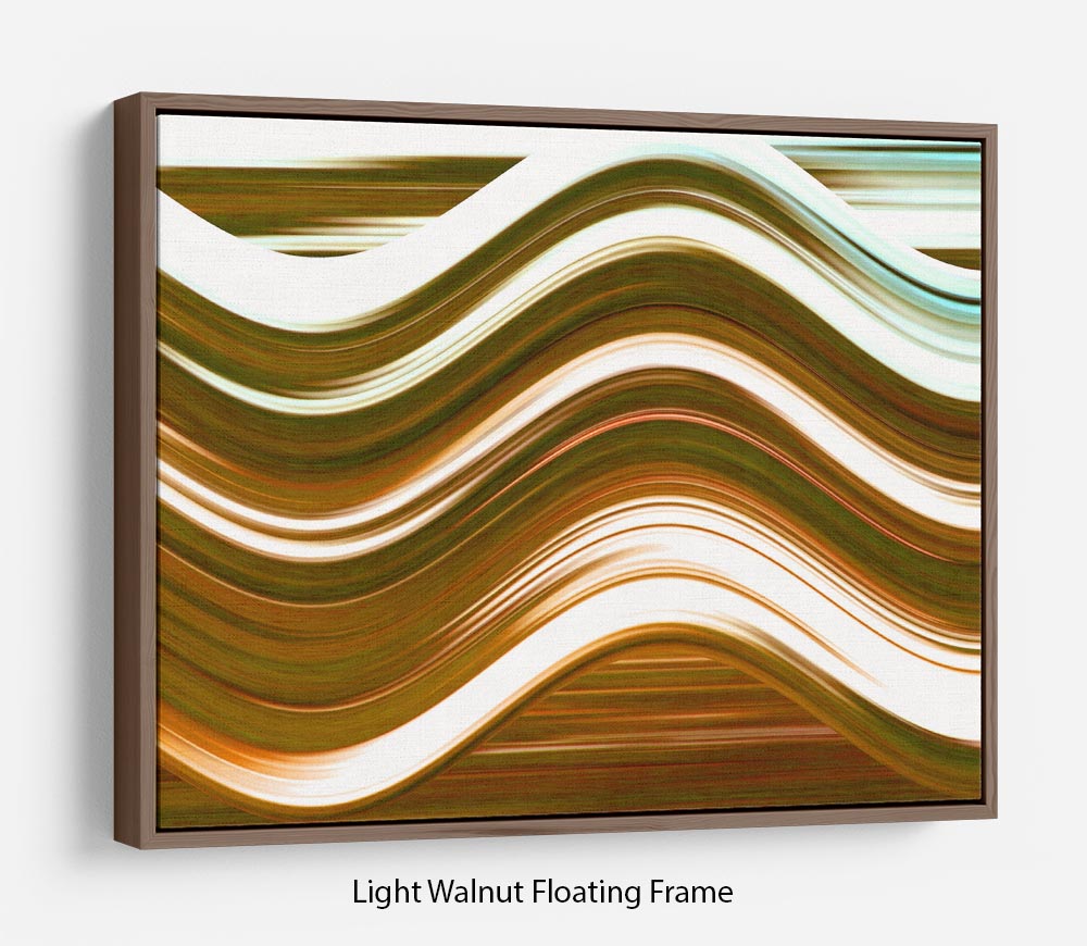 Orange Wave Floating Frame Canvas - Canvas Art Rocks 7
