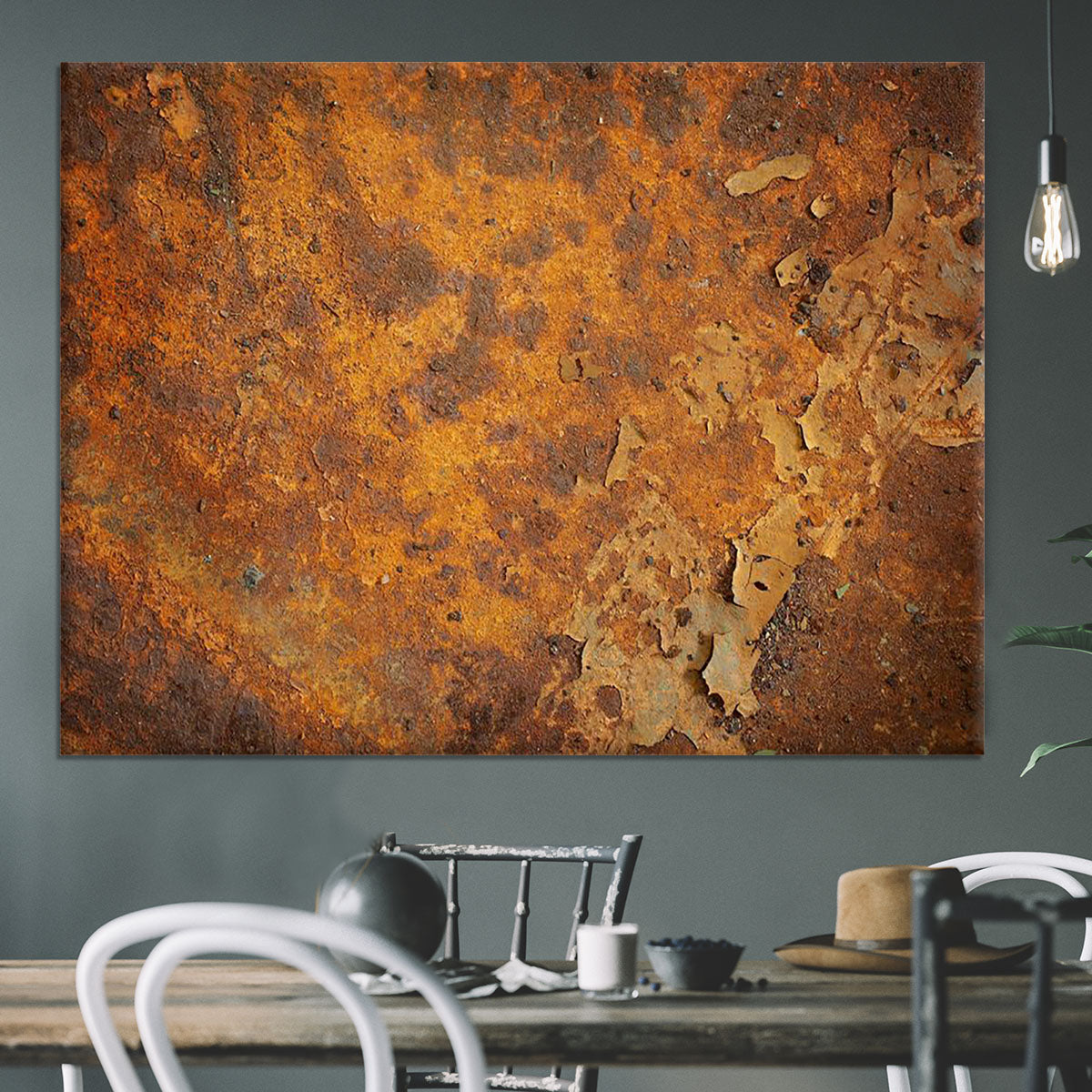 Orange rust grunge abstract Canvas Print or Poster - Canvas Art Rocks - 3