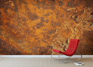 Orange rust grunge abstract Wall Mural Wallpaper - Canvas Art Rocks - 2
