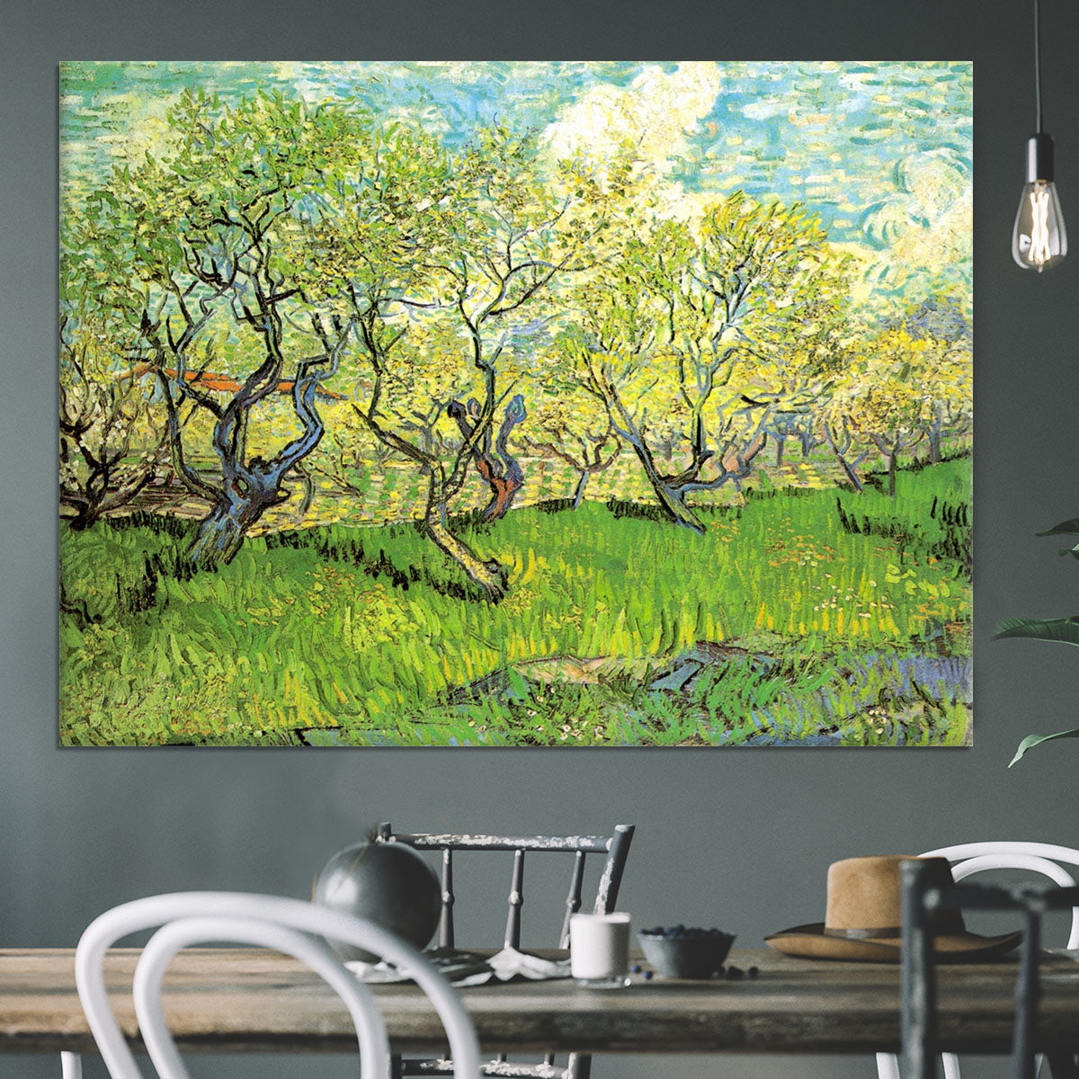 Orchard in Blossom 2 by Van Gogh Canvas Print or Poster - Canvas Art Rocks - 3
