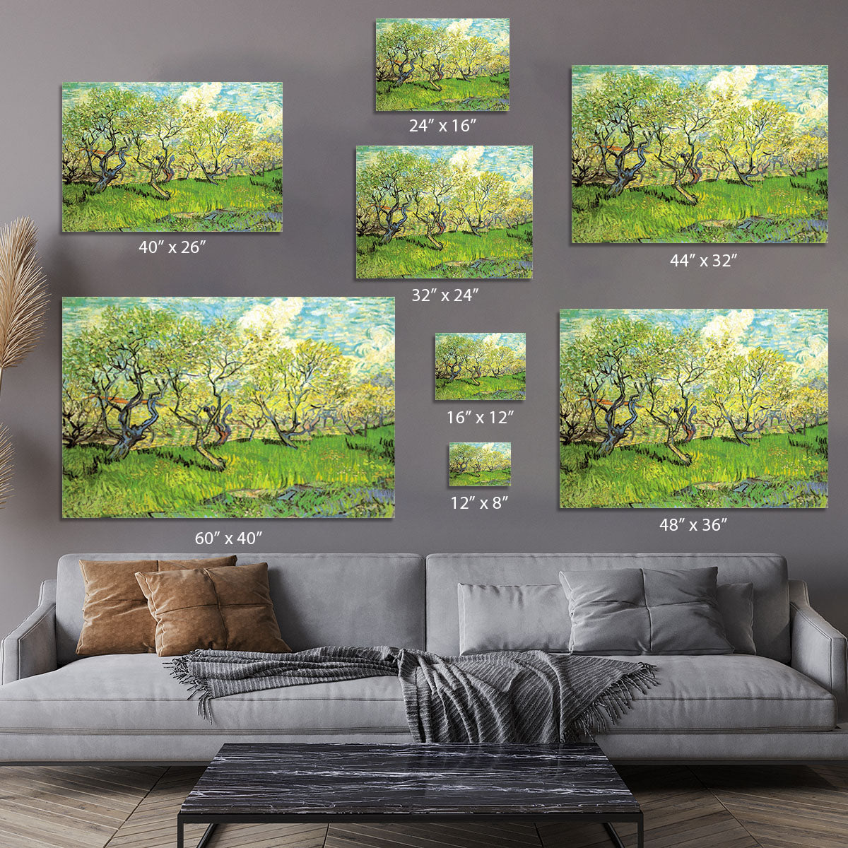 Orchard in Blossom 2 by Van Gogh Canvas Print or Poster - Canvas Art Rocks - 7