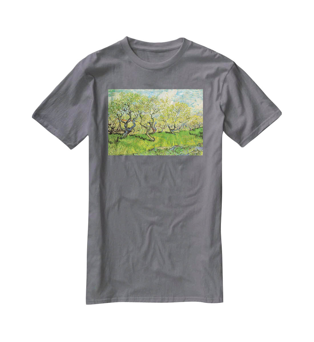 Orchard in Blossom 2 by Van Gogh T-Shirt - Canvas Art Rocks - 3