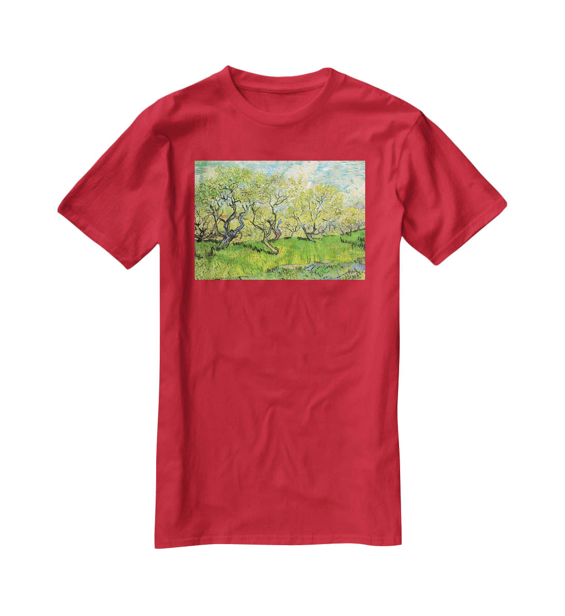 Orchard in Blossom 2 by Van Gogh T-Shirt - Canvas Art Rocks - 4