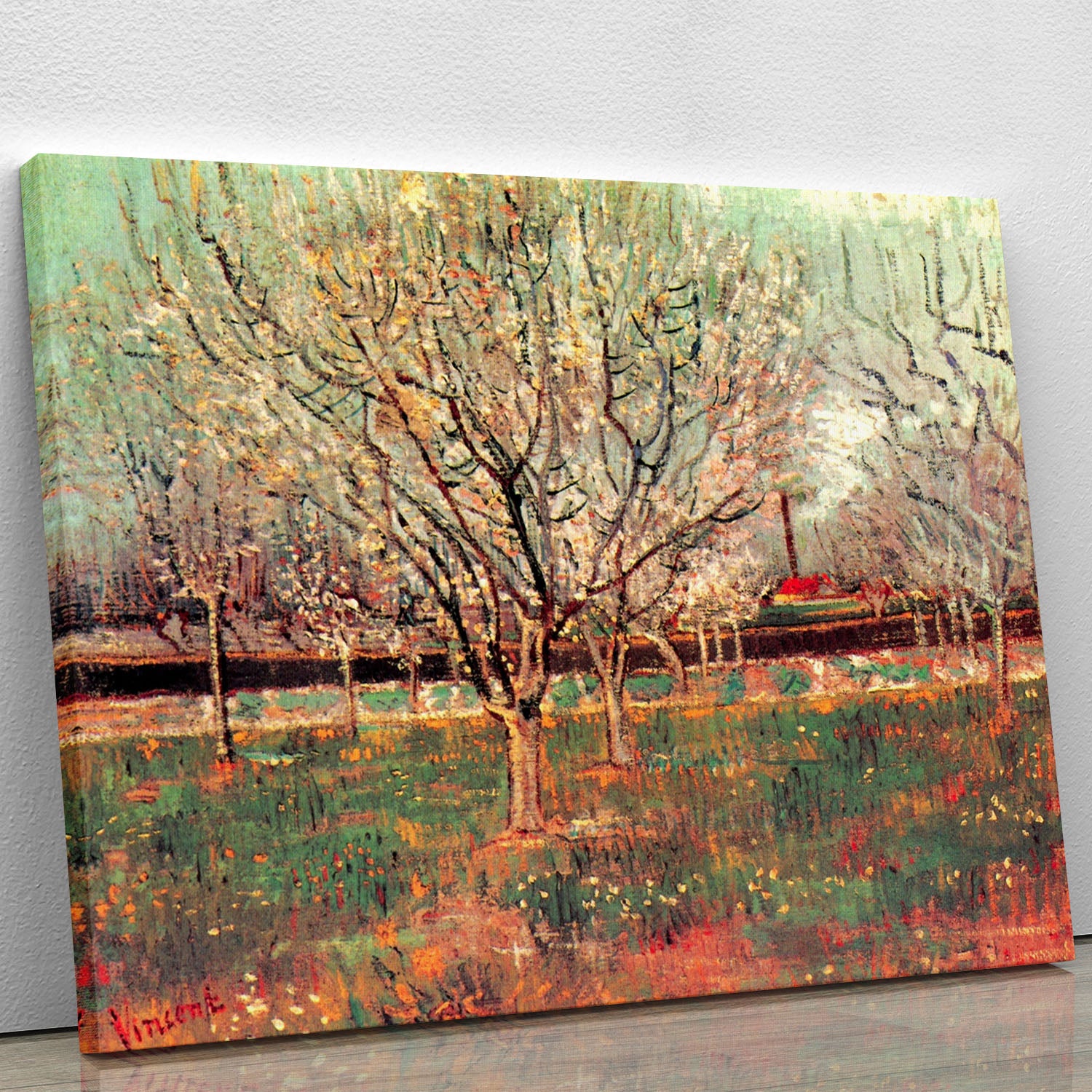 Orchard in Blossom Plum Trees by Van Gogh Canvas Print or Poster - Canvas Art Rocks - 1