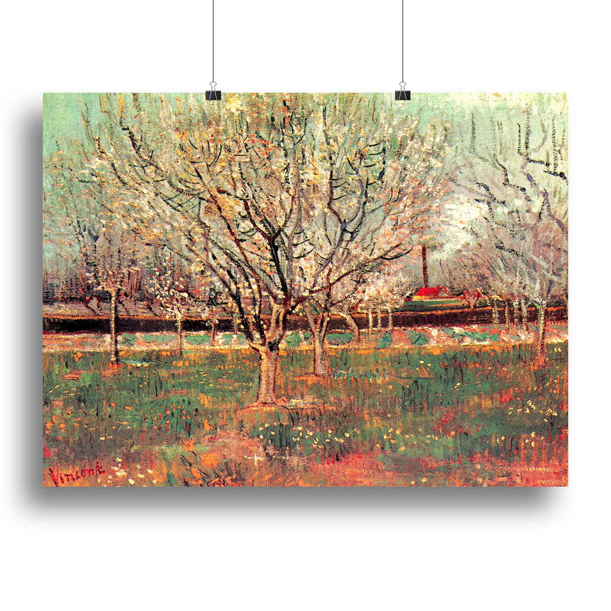 Orchard in Blossom Plum Trees by Van Gogh Canvas Print or Poster - Canvas Art Rocks - 2