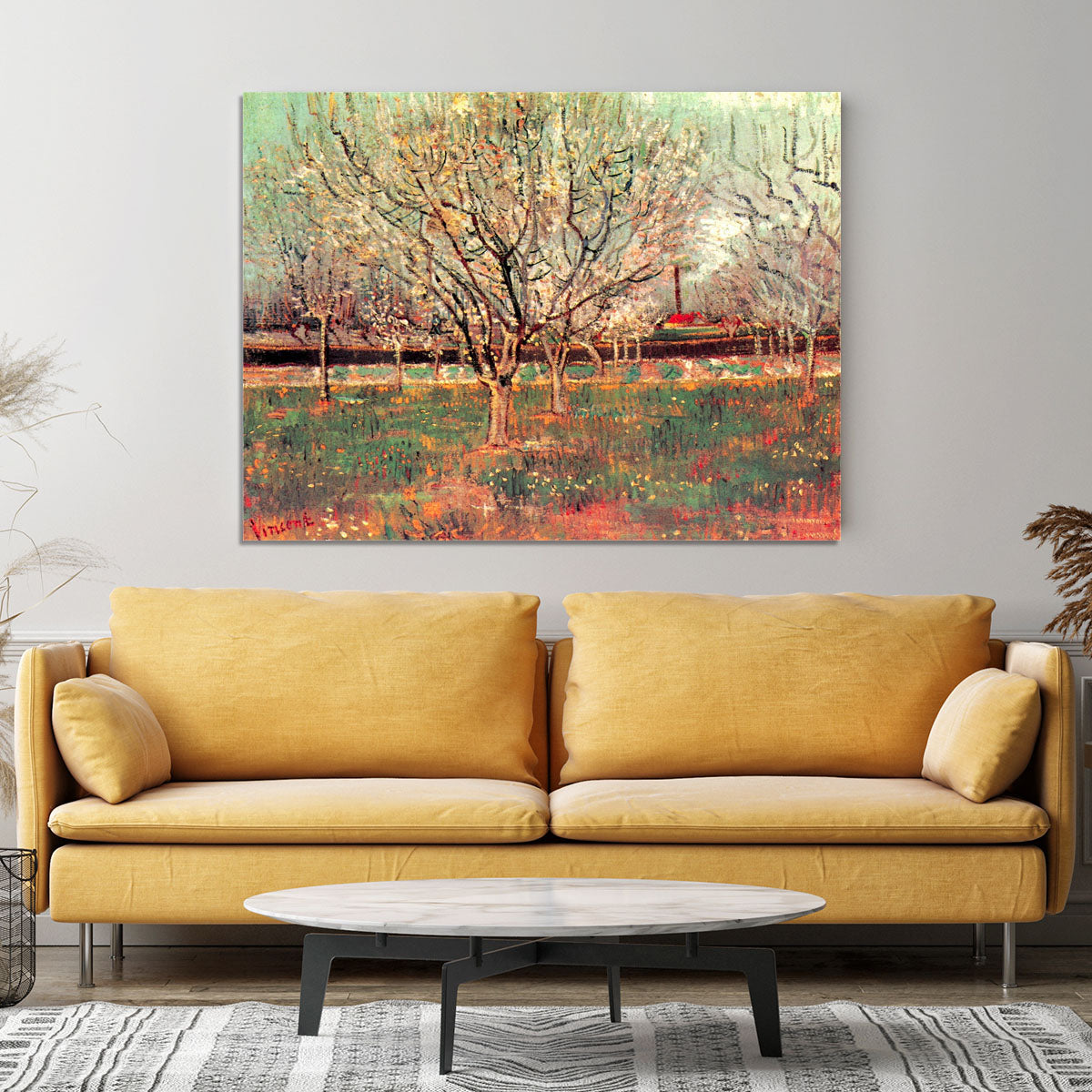 Orchard in Blossom Plum Trees by Van Gogh Canvas Print or Poster - Canvas Art Rocks - 4