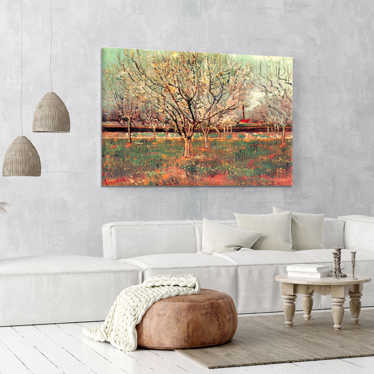 Orchard in Blossom Plum Trees by Van Gogh Canvas Print or Poster - Canvas Art Rocks - 6