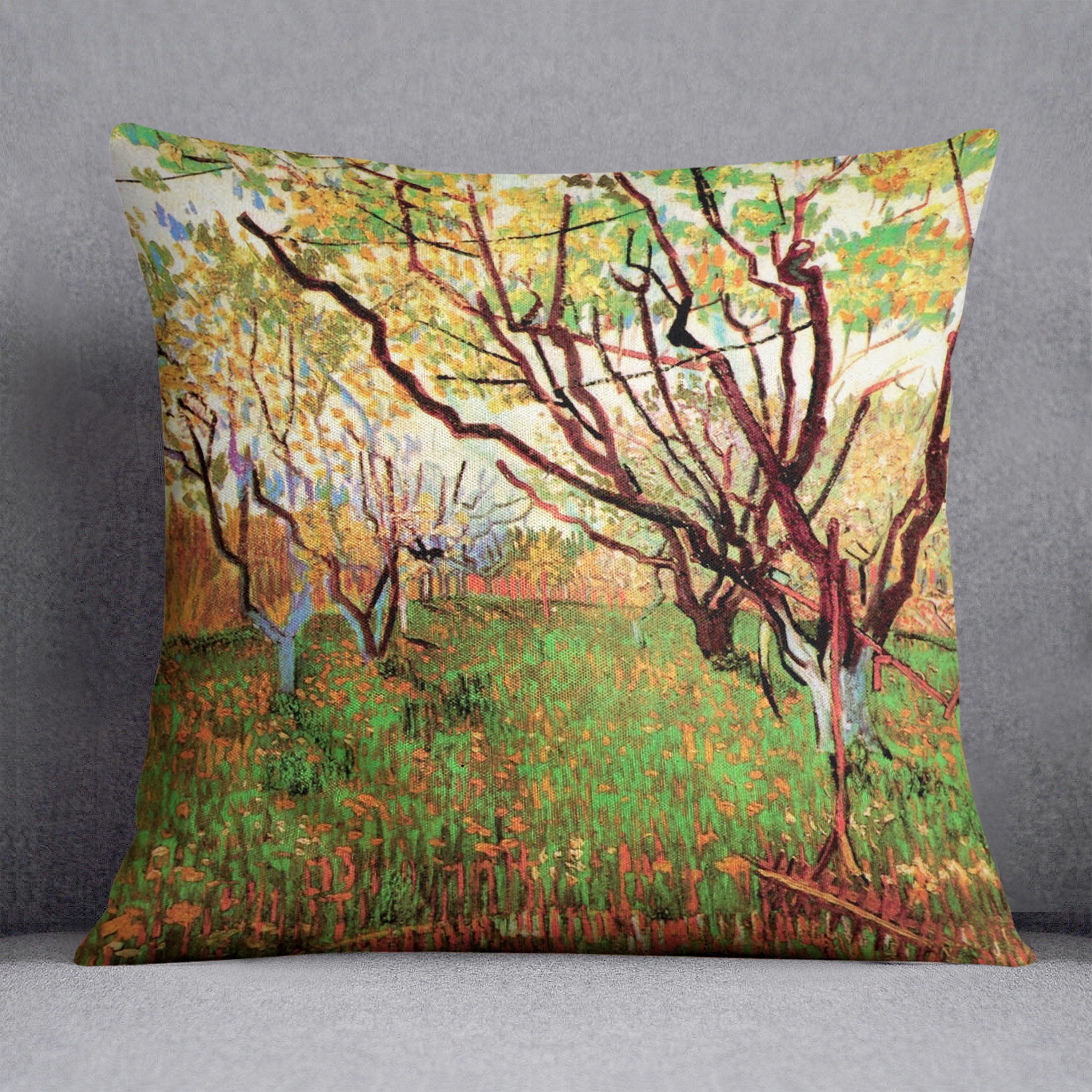 Orchard in Blossom by Van Gogh Cushion