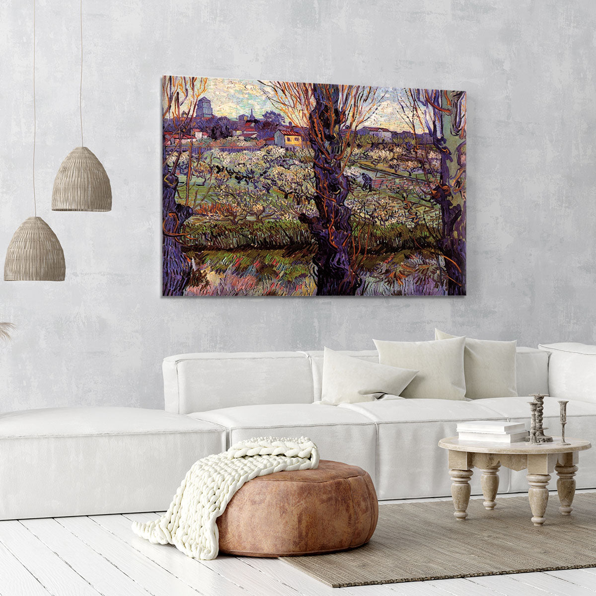 Orchard in Blossom with View of Arles by Van Gogh Canvas Print or Poster - Canvas Art Rocks - 6