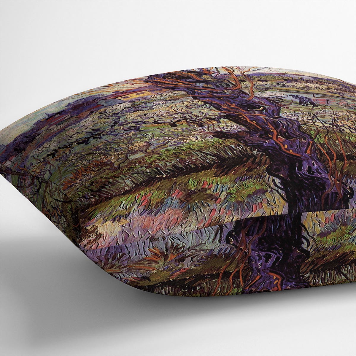Orchard in Blossom with View of Arles by Van Gogh Cushion