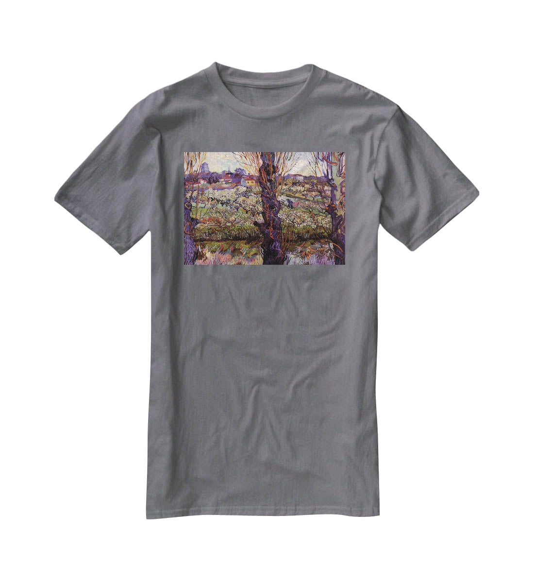 Orchard in Blossom with View of Arles by Van Gogh T-Shirt - Canvas Art Rocks - 3