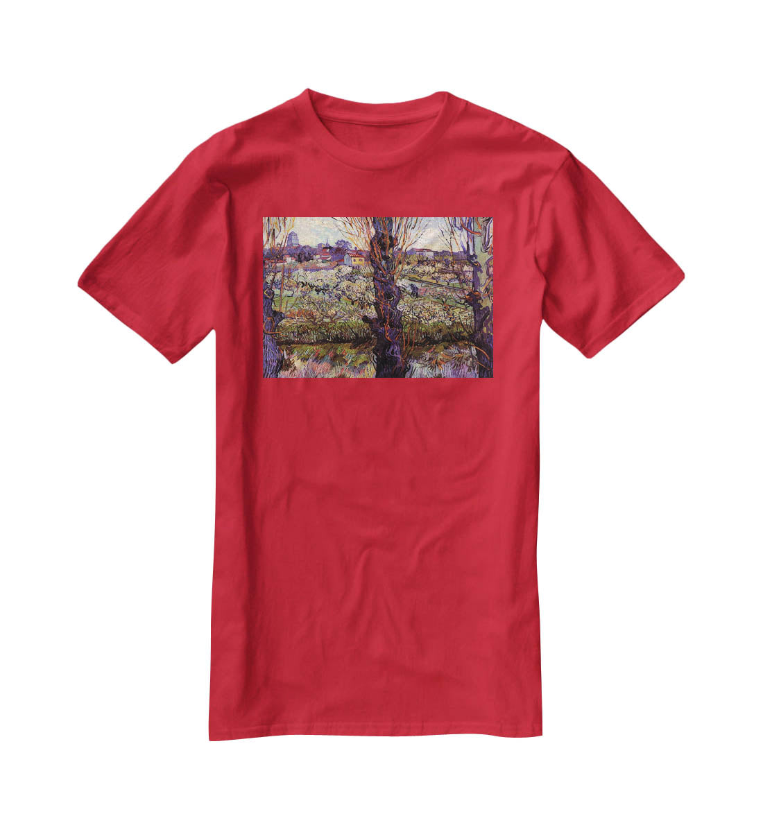 Orchard in Blossom with View of Arles by Van Gogh T-Shirt - Canvas Art Rocks - 4