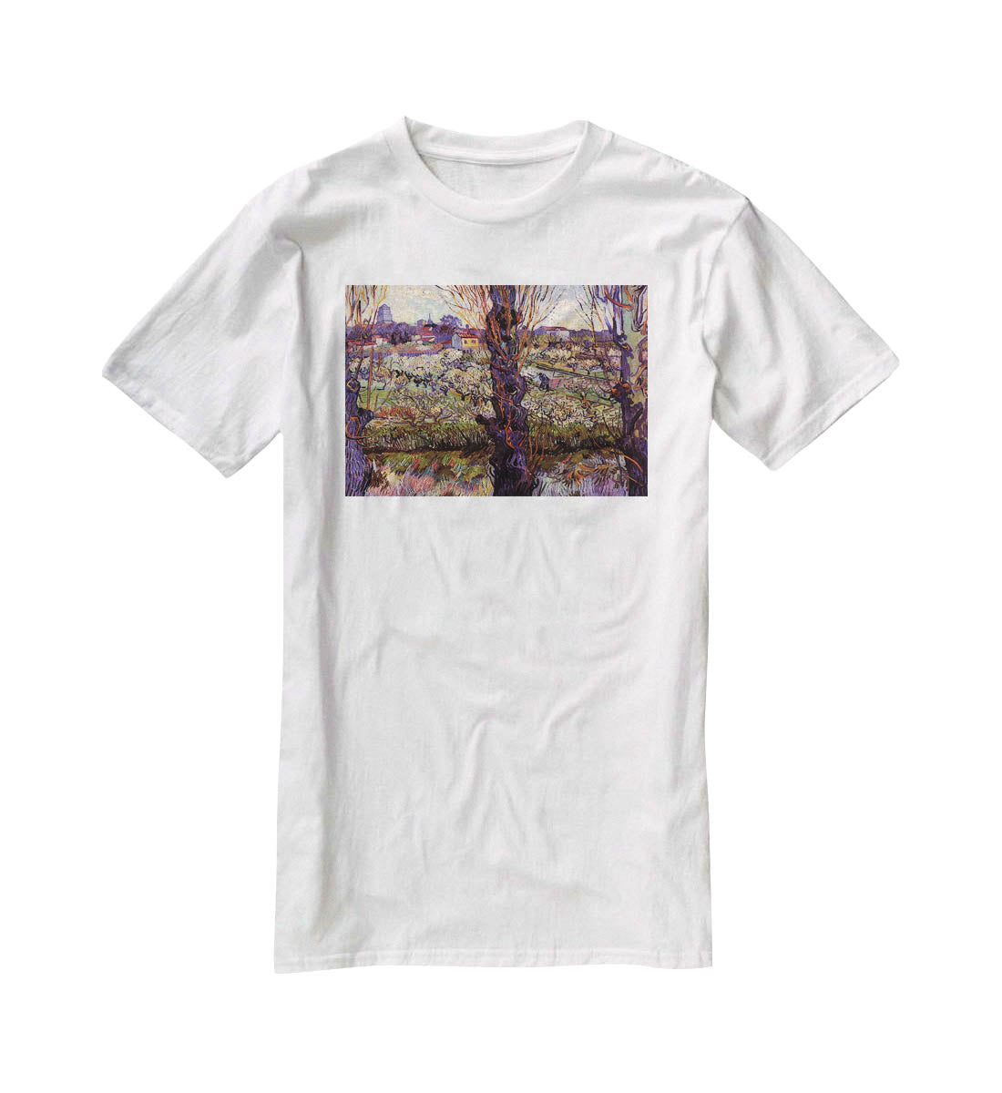 Orchard in Blossom with View of Arles by Van Gogh T-Shirt - Canvas Art Rocks - 5