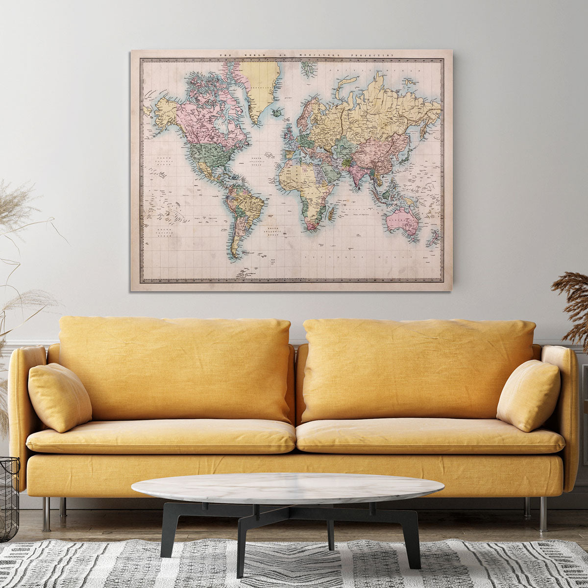 Original old hand coloured map Canvas Print or Poster - Canvas Art Rocks - 4
