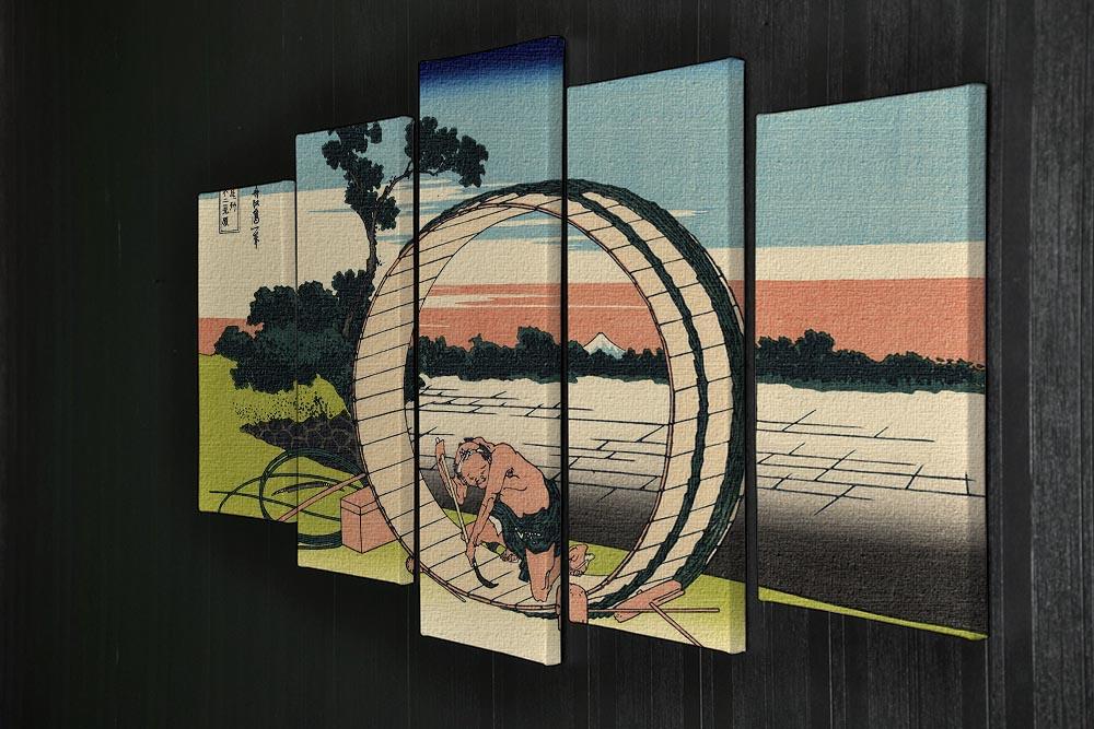 Owari province by Hokusai 5 Split Panel Canvas - Canvas Art Rocks - 2