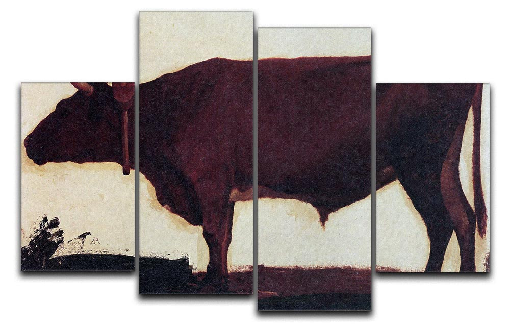 Ox by Bierstadt 4 Split Panel Canvas - Canvas Art Rocks - 1