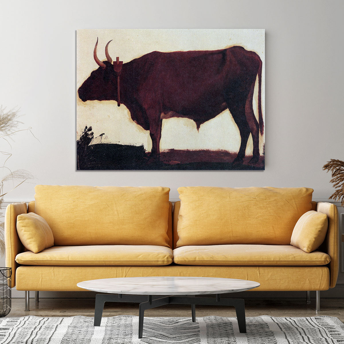 Ox by Bierstadt Canvas Print or Poster - Canvas Art Rocks - 4