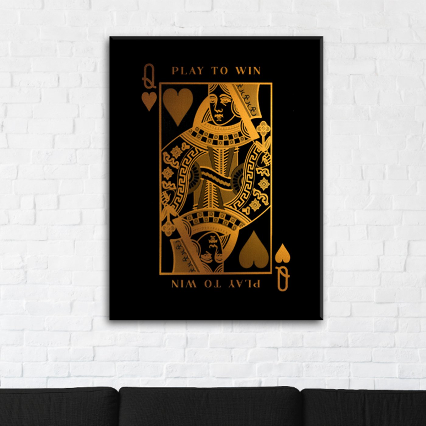 Queen Playing Card Canvas