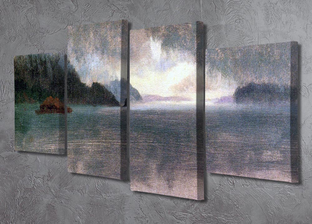 Pacific Northwest by Bierstadt 4 Split Panel Canvas - Canvas Art Rocks - 2