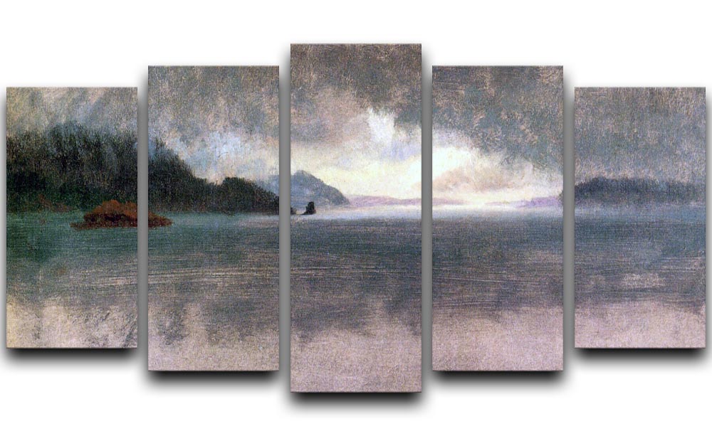 Pacific Northwest by Bierstadt 5 Split Panel Canvas - Canvas Art Rocks - 1