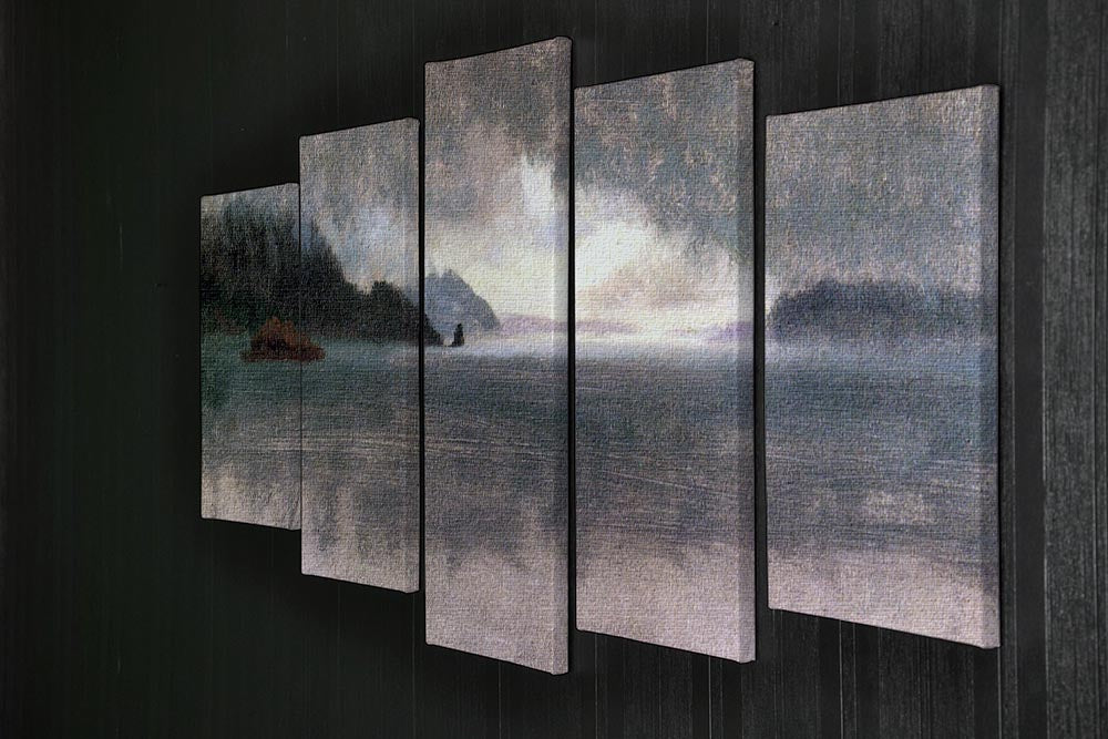 Pacific Northwest by Bierstadt 5 Split Panel Canvas - Canvas Art Rocks - 2