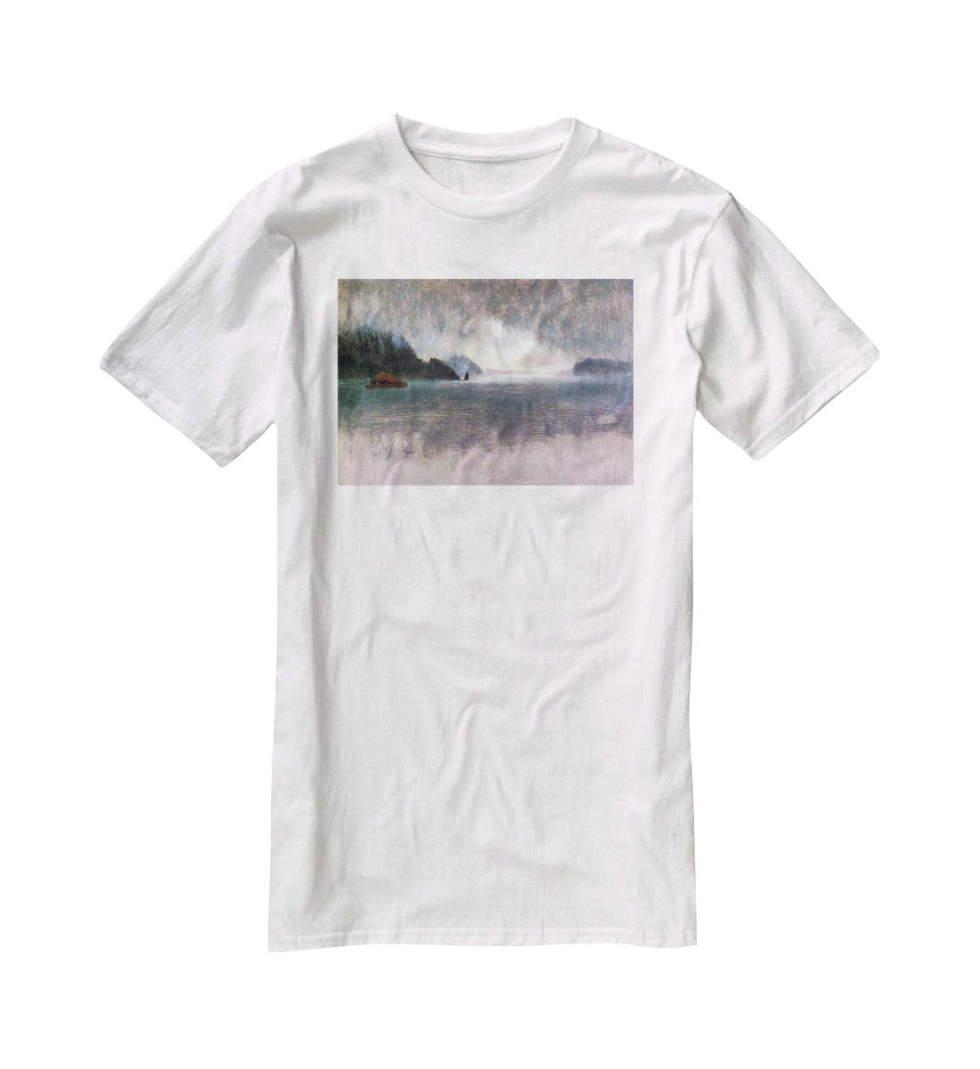 Pacific Northwest by Bierstadt T-Shirt - Canvas Art Rocks - 5