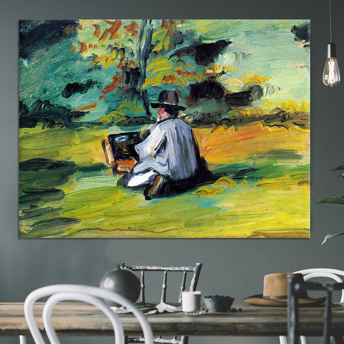 Painter at Work by Cezanne Canvas Print or Poster - Canvas Art Rocks - 3