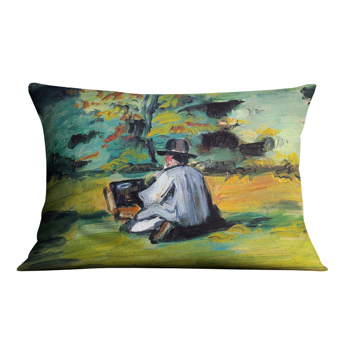 Painter at Work by Cezanne Cushion