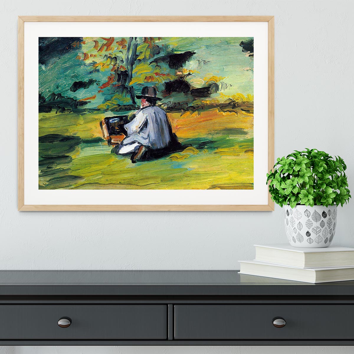 Painter at Work by Cezanne Framed Print - Canvas Art Rocks - 3