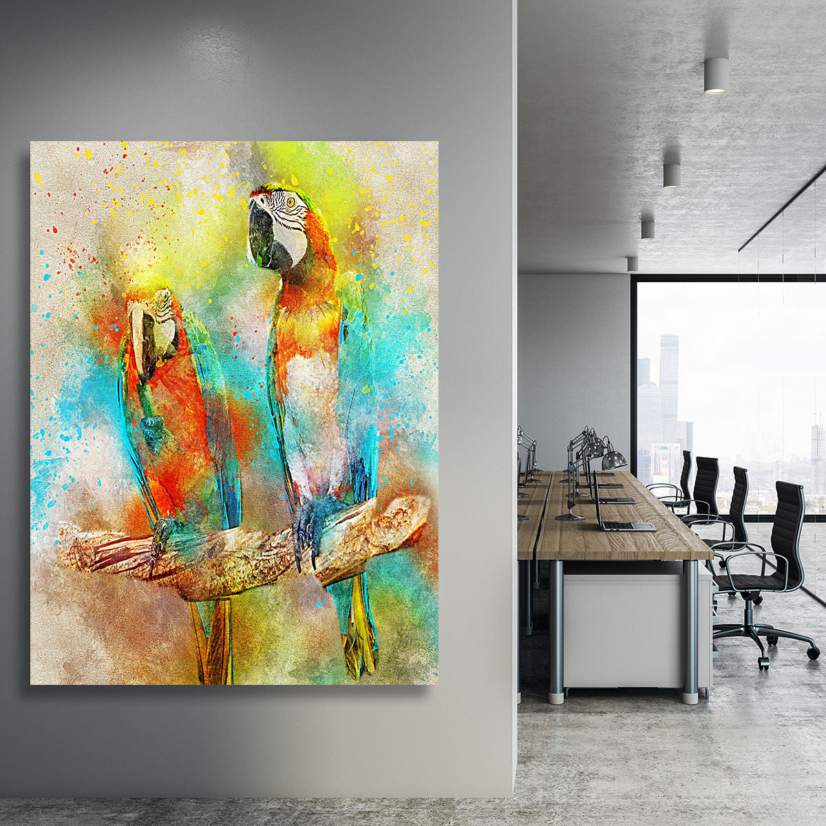 Pair Of Parrots Canvas Print or Poster - Canvas Art Rocks - 3