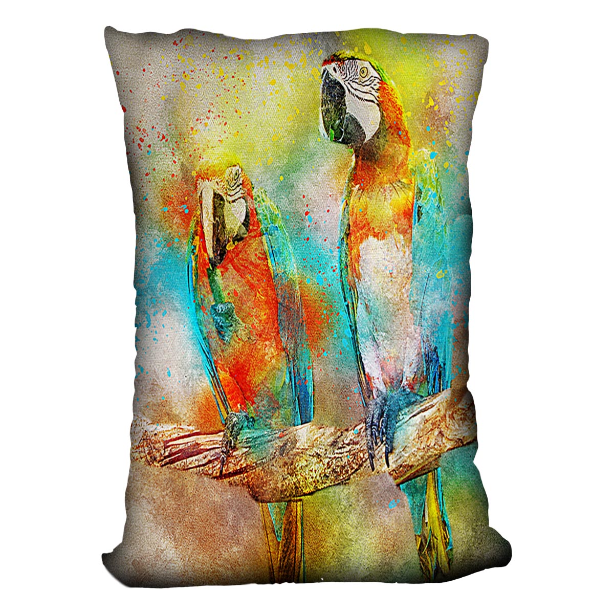 Pair Of Parrots Cushion