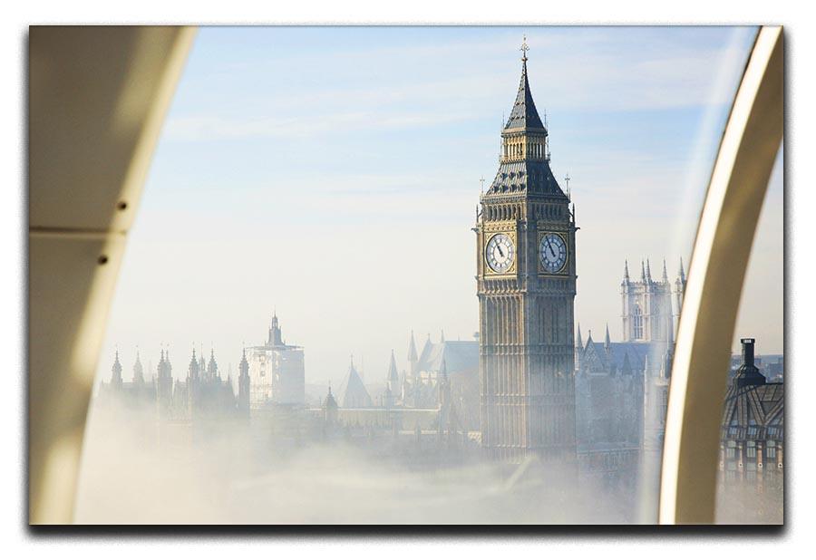Palace of Westminster in fog Canvas Print or Poster  - Canvas Art Rocks - 1