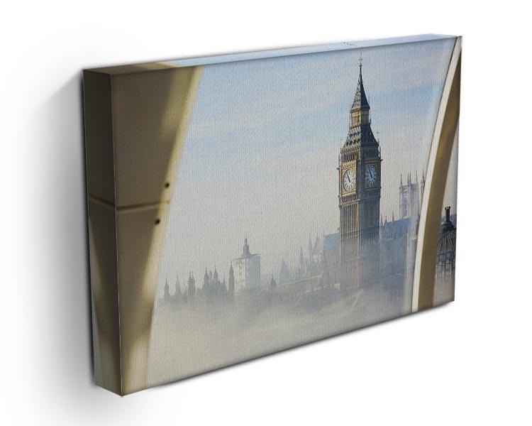 Palace of Westminster in fog Canvas Print or Poster - Canvas Art Rocks - 3