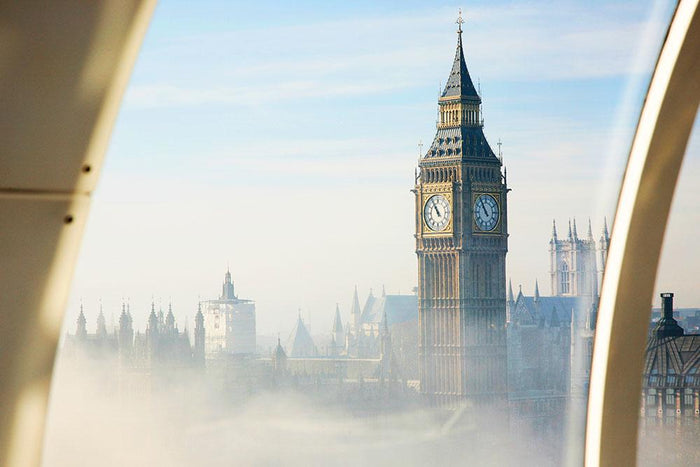 Palace of Westminster in fog Wall Mural Wallpaper
