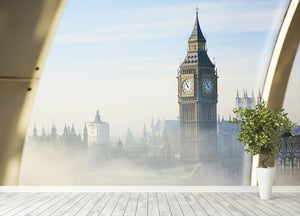 Palace of Westminster in fog Wall Mural Wallpaper - Canvas Art Rocks - 4
