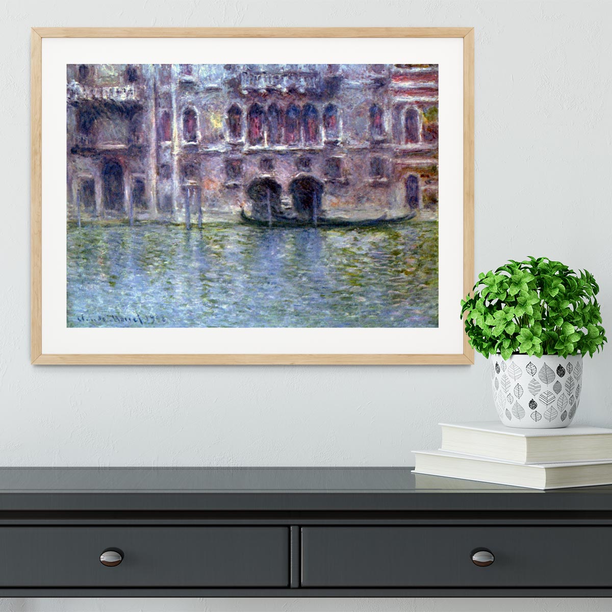 Palazzo da Mula Venice by Monet Framed Print - Canvas Art Rocks - 3