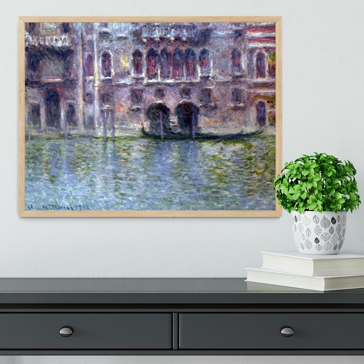 Palazzo da Mula Venice by Monet Framed Print - Canvas Art Rocks - 4