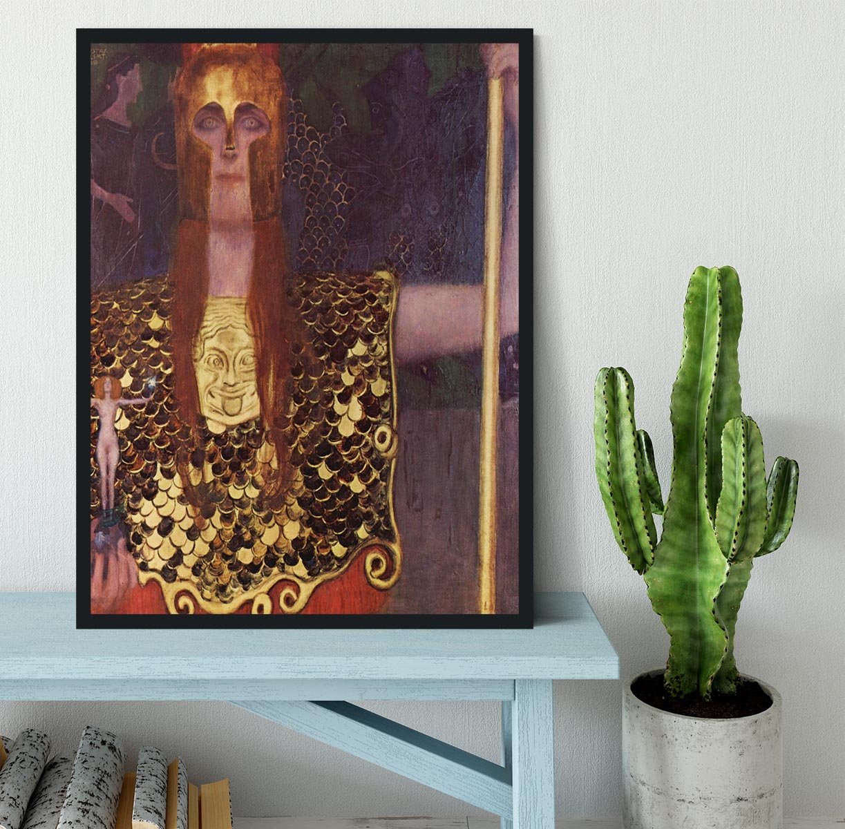 Pallas Athena by Klimt Framed Print - Canvas Art Rocks - 2