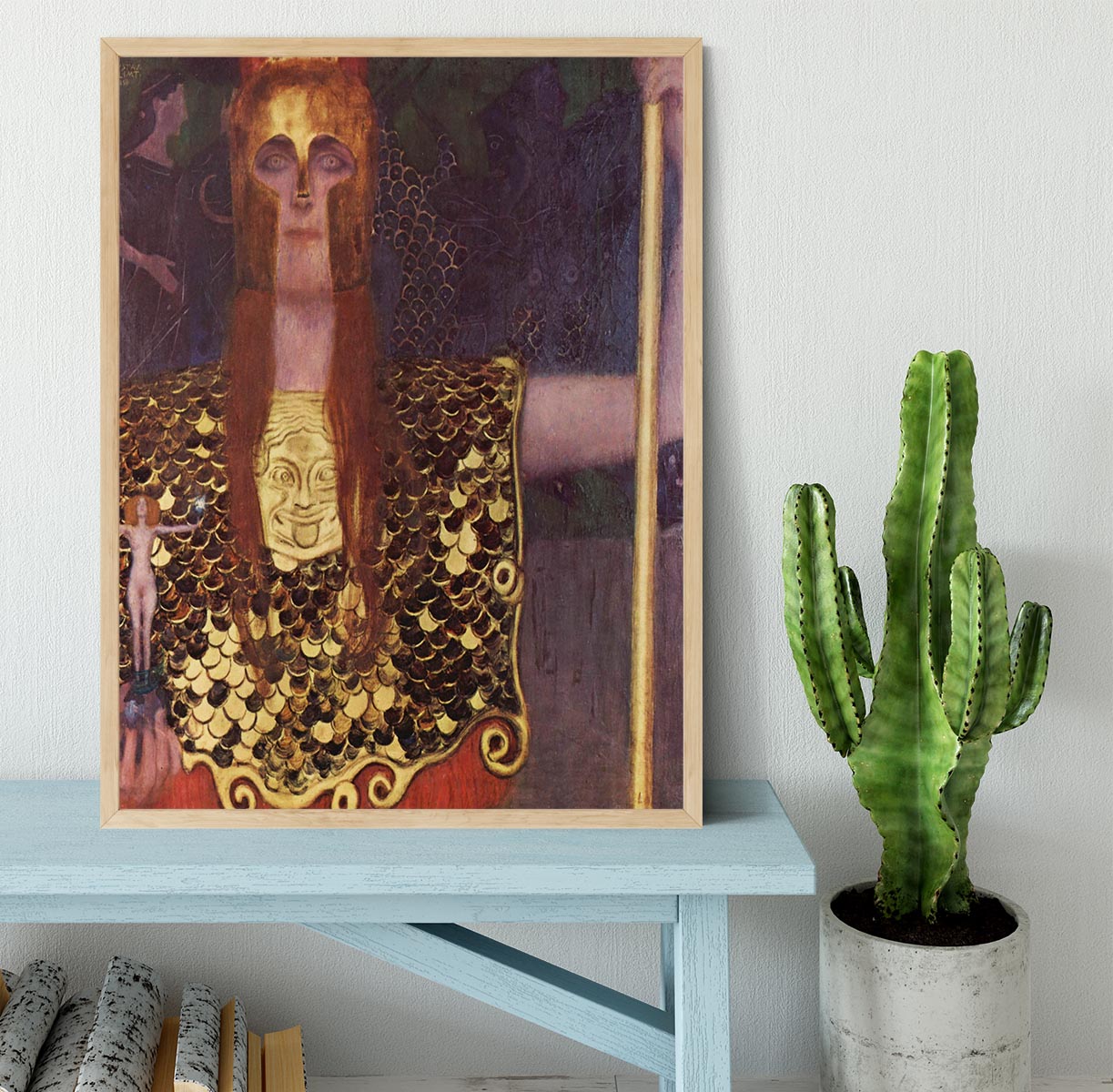 Pallas Athena by Klimt Framed Print - Canvas Art Rocks - 4