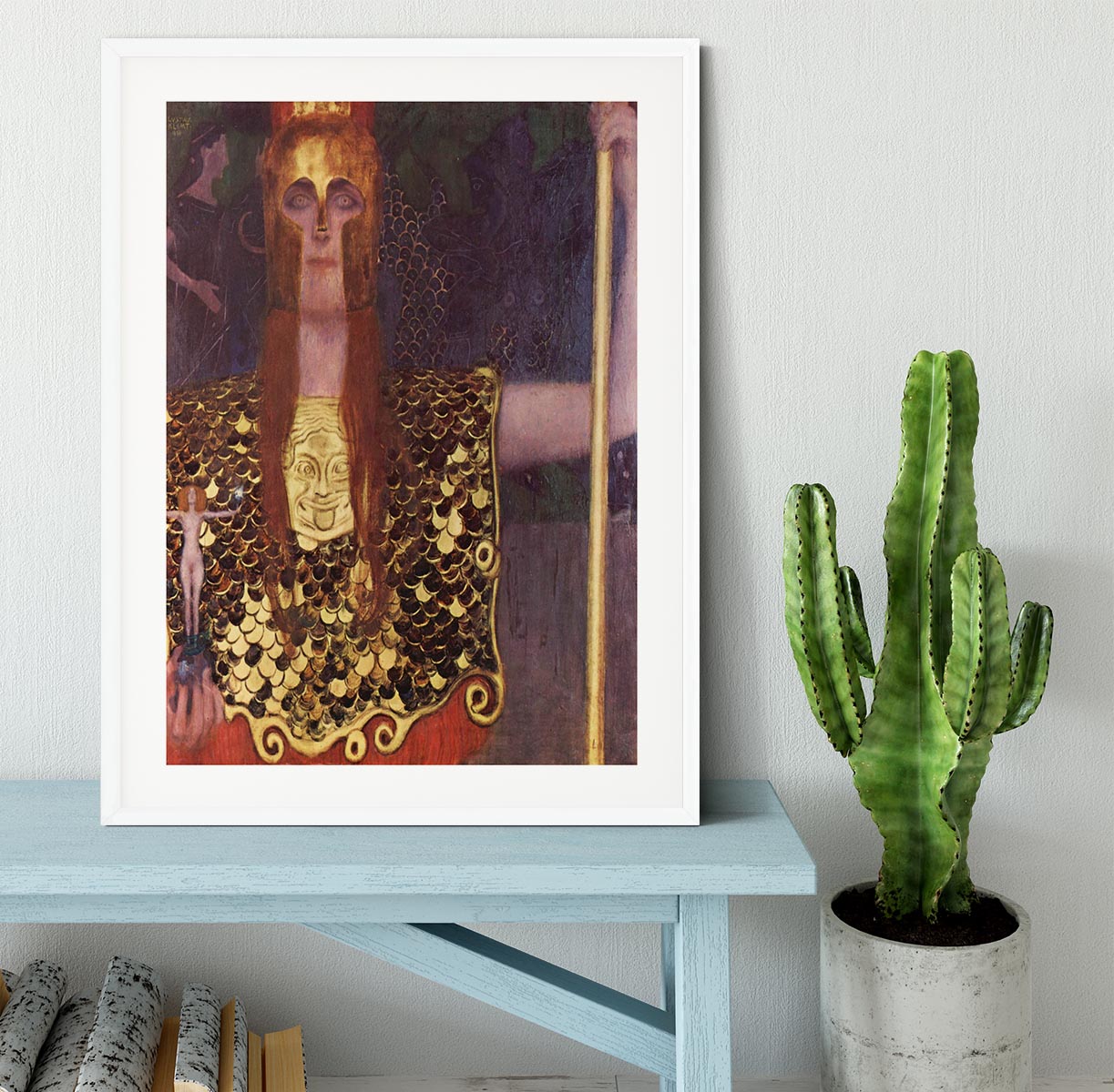 Pallas Athena by Klimt Framed Print - Canvas Art Rocks - 5