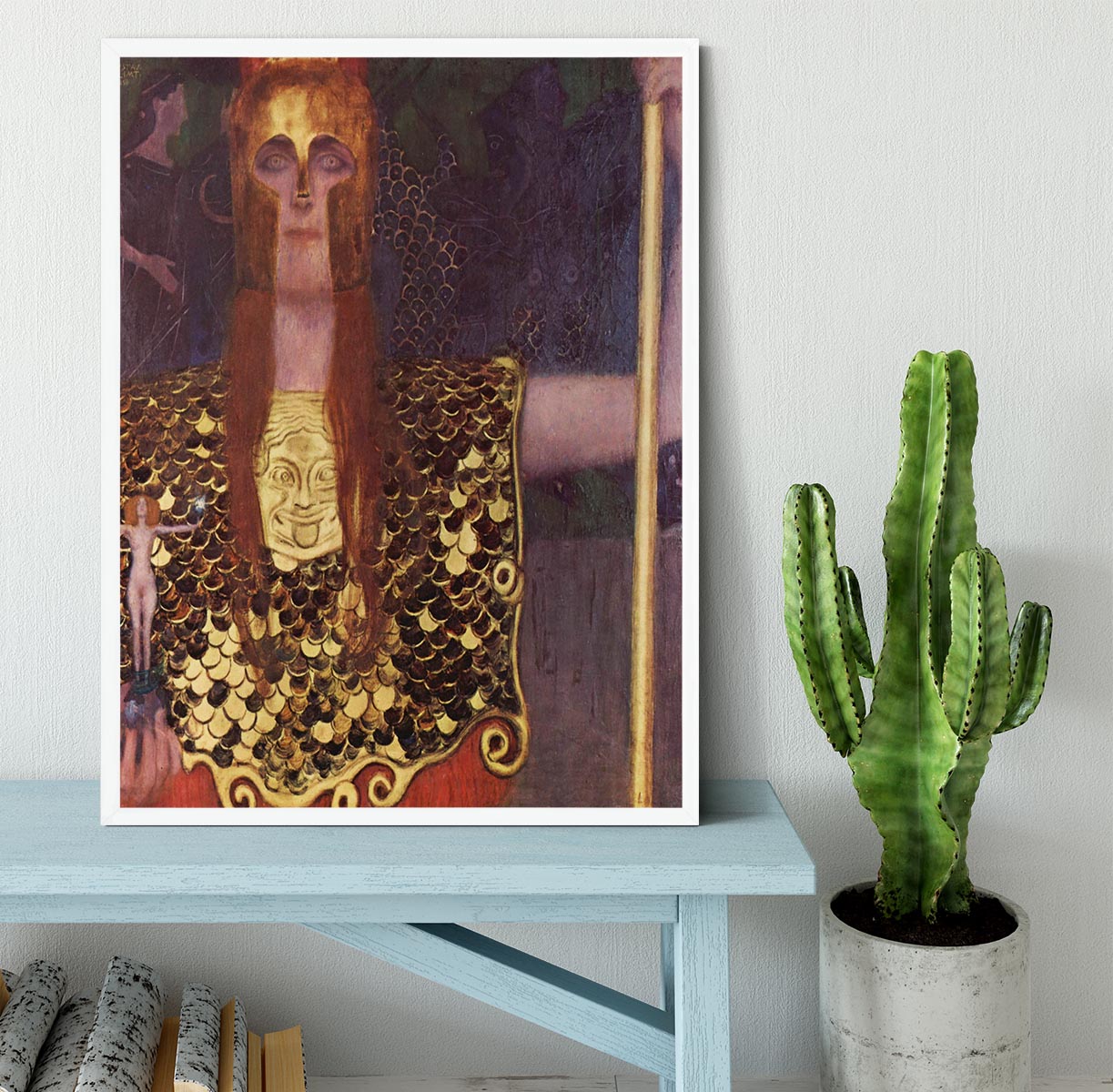 Pallas Athena by Klimt Framed Print - Canvas Art Rocks -6