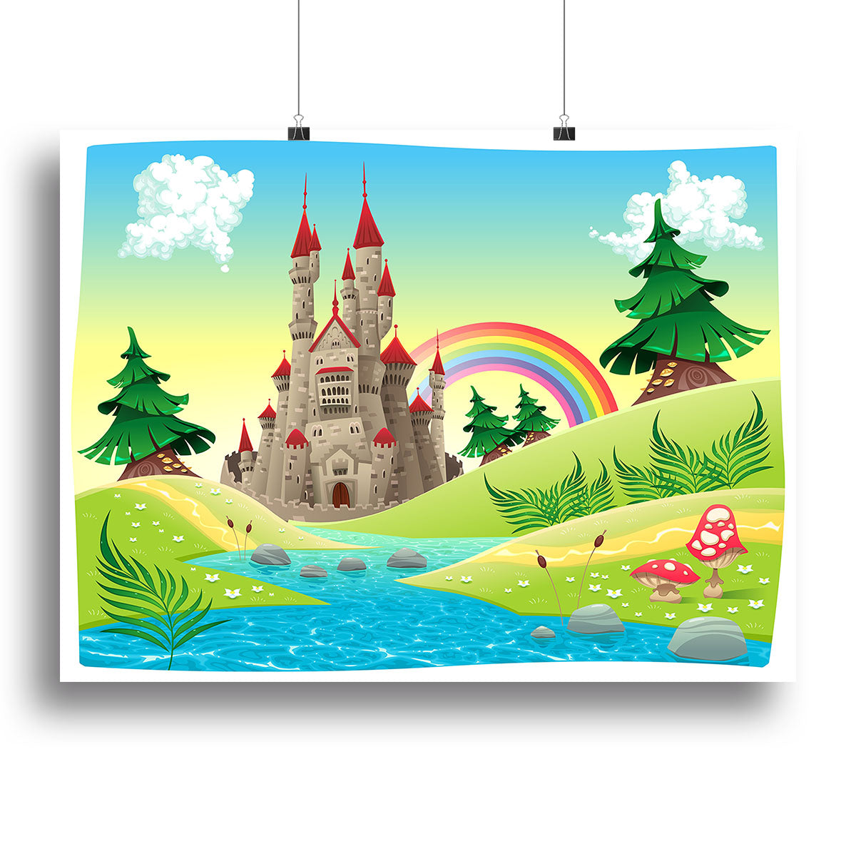 Panorama with castle Canvas Print or Poster - Canvas Art Rocks - 2